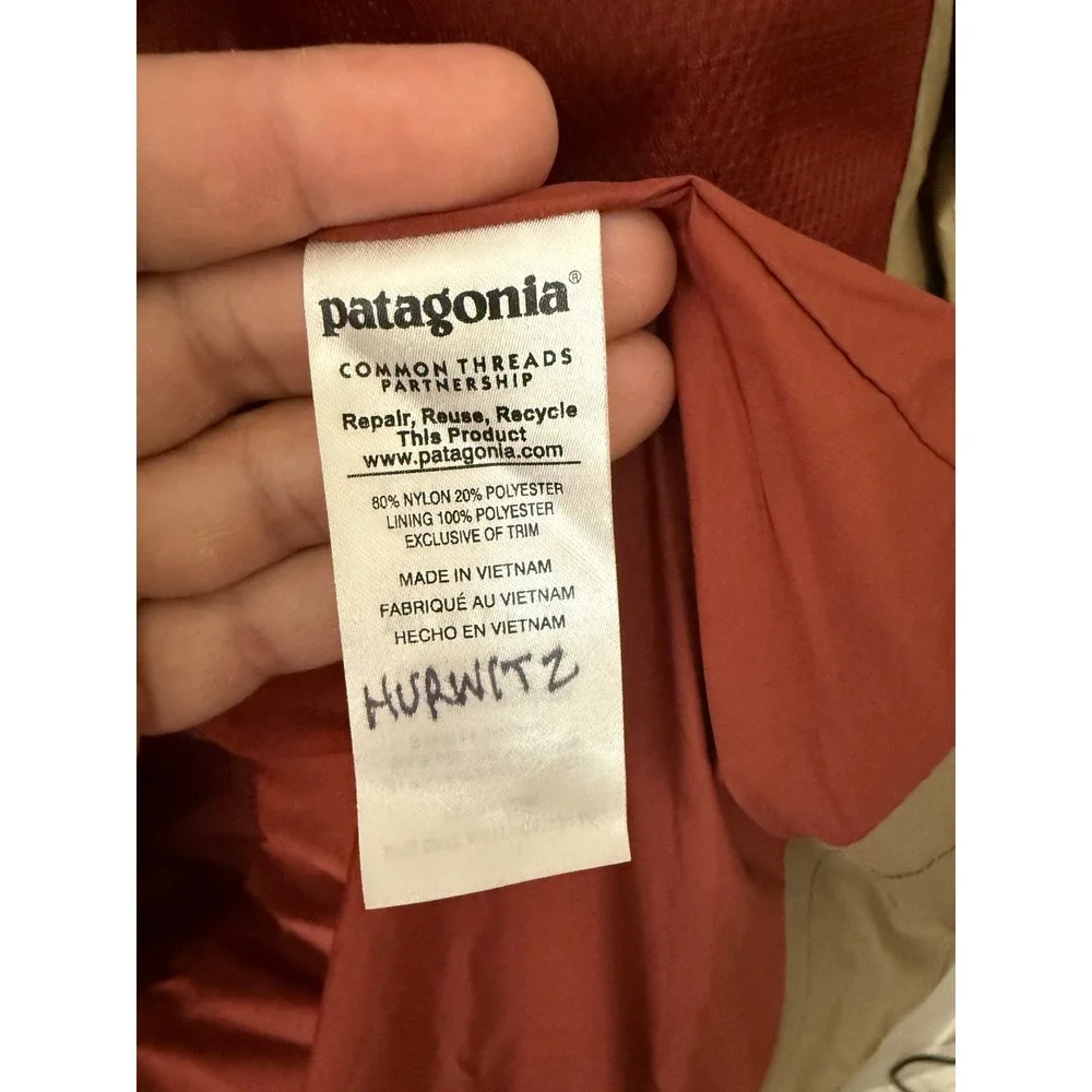 Patagonia Men's Large Windsweep Jacket shell Tan Size L